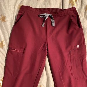 Maroon yola figs scrubs